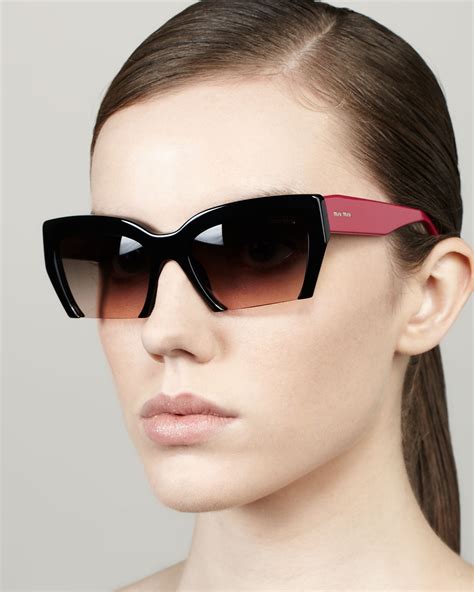 miu miu rasoir square sunglasses|MIU MIU .